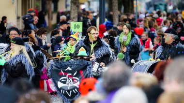 İçerik, 14st Şubat 2016: Selestat, Fransa: karnaval ve par