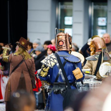 İçerik, 14st Şubat 2016: Selestat, Fransa: karnaval ve par