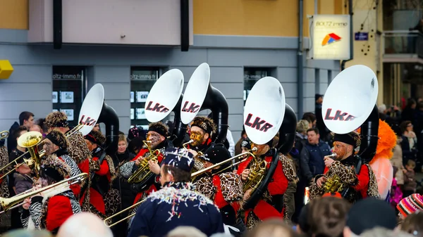 Editorial, 14 febrero 2016: Selestat, Francia: Carnaval y par — Foto de Stock