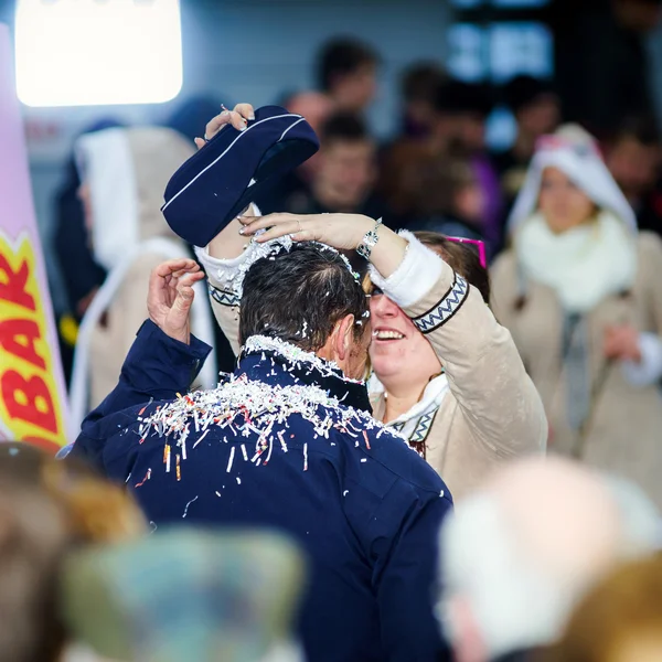 Redaktionella, 14st februari 2016: Selestat, Frankrike: Carnival och par — Stockfoto