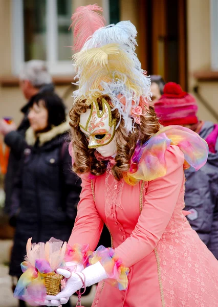 Editorial, 6 mars 2016 : Rosheim, France : Masque de carnaval vénitien — Photo