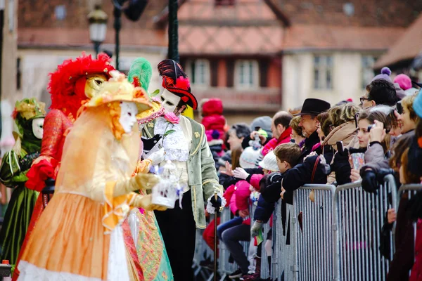 Redaktion, 6. marts 2016: Rosheim, Frankrig: Venetian Carnival Mask - Stock-foto