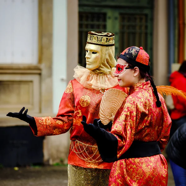 Συντακτικό, 6 Μαρτίου 2016: Rosheim, Γαλλία: μάσκα του βενετσιάνικου καρναβαλιού — Φωτογραφία Αρχείου