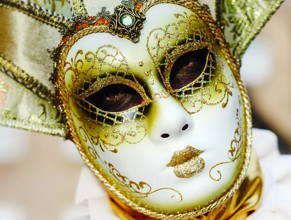 Redaktionella, 6 mars 2016: Rosheim, Frankrike: venetiansk karneval Mask — Stockfoto