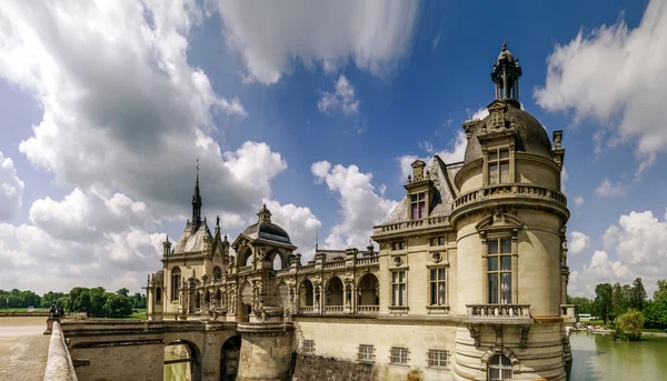 Castillo de Chantilly vista, Il-de-France, Paris region — Foto de Stock