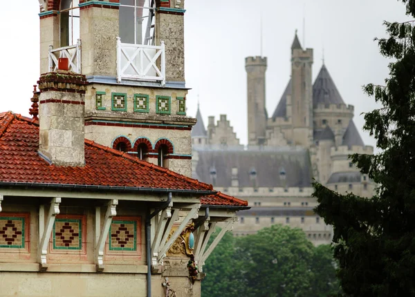 Classic french castle in Paris region, touristic landmark