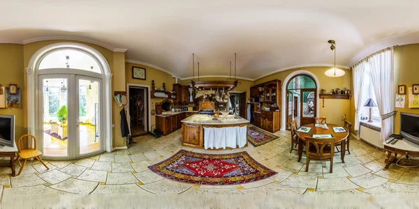 Interior del hogar en vista panorámica de 360 grados — Foto de Stock