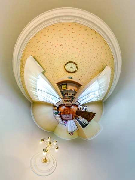 House interior in little planet view style — Stock Photo, Image