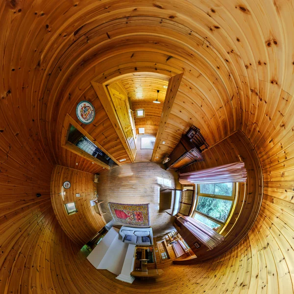 House interior in little planet view style — Stock Photo, Image