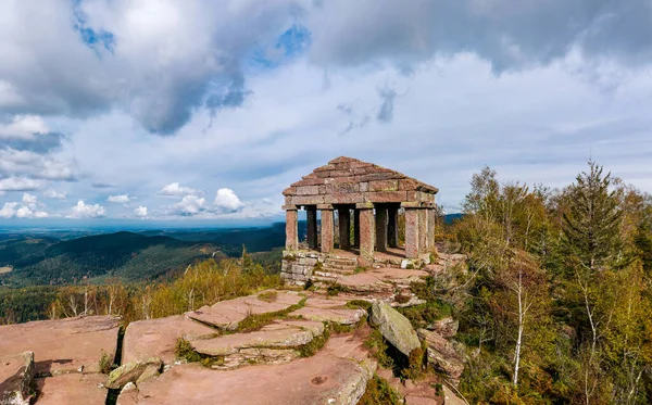 Denkmal Auf Dem Donon Gipfel Den Vogesen Historischer Heiliger Ort — Stockfoto