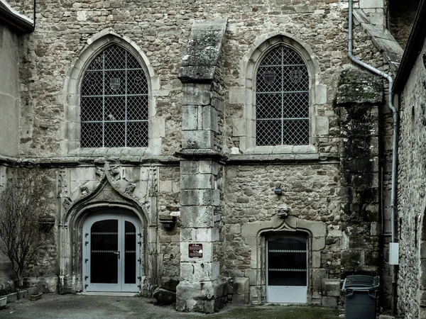 Oude Straatjes Middeleeuwse Kastelen Van Een Kleine Bourgondische Stad Frankrijk — Stockfoto