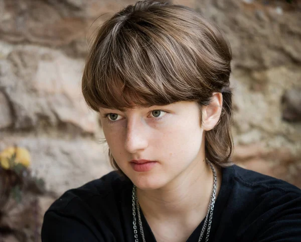 Jeune Adolescente Photo Dans Jardin Liberté Jeunesse France — Photo