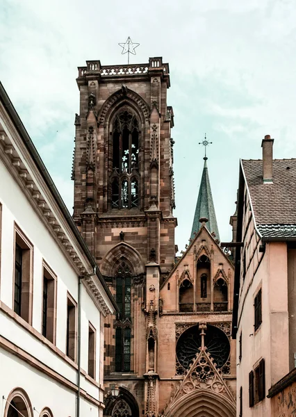 Mittelalterliche Stadt Rouffach Elsass Befestigungsanlagen Türme Kathedrale Altstadt Frankreich — Stockfoto