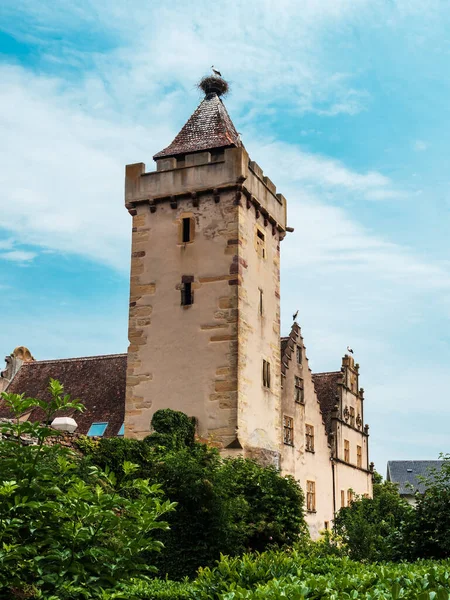 Ciudad Medieval Rouffach Alsacia Fortificaciones Torres Catedral Casco Antiguo Francia —  Fotos de Stock