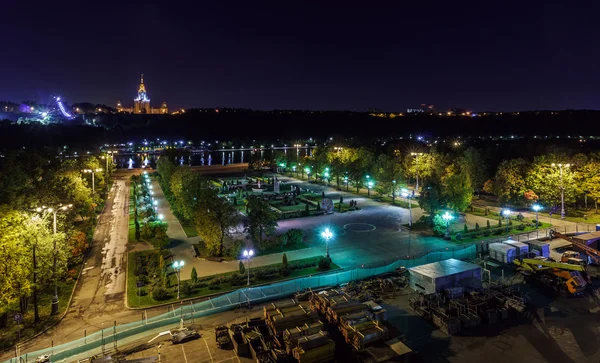 Moscow State University visão noturna — Fotografia de Stock