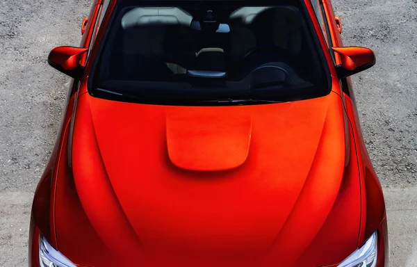 Luxe voiture rouge vue — Photo