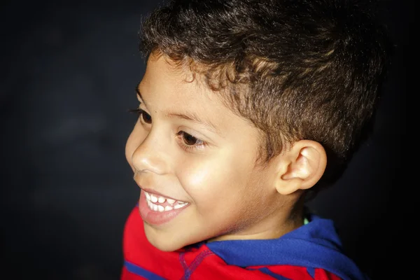 Duygusal küçük siyah Afro-Amerikan çocuk portre — Stok fotoğraf