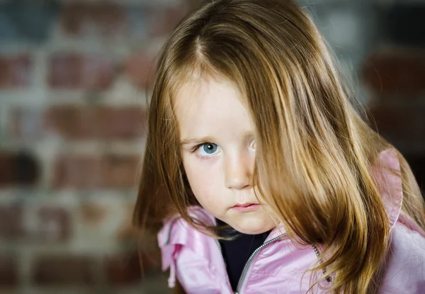 Cute little girl studio portrait — Stock Photo, Image