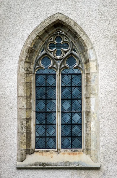 Beautiful medieval church window, ideal form — Stock Photo, Image