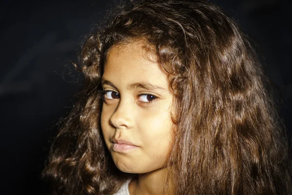 Bonito pouco afro-americano menina retrato — Fotografia de Stock