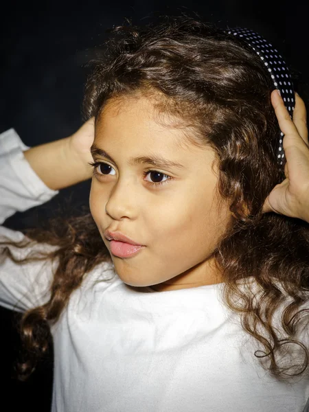 Schattige kleine Afro-Amerikaanse meisje portret — Stockfoto