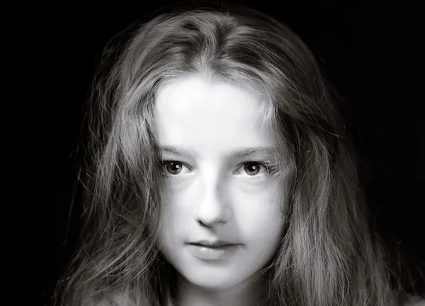 Lindo retrato de colegiala, primer plano — Foto de Stock