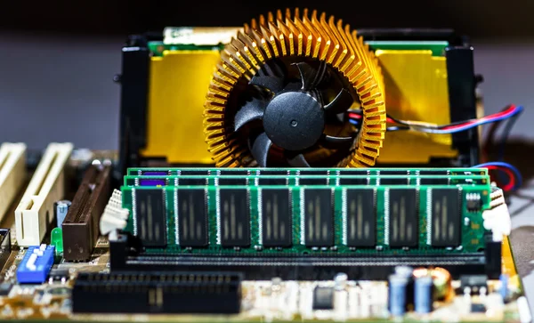 Computer Mainboard Detailansicht, Nahaufnahme — Stockfoto