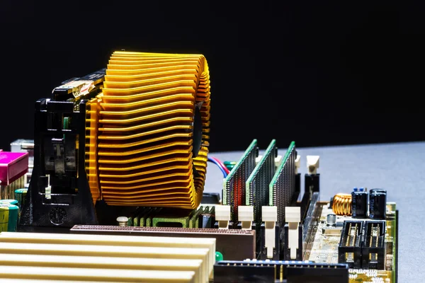 Computer Mainboard Detailansicht, Nahaufnahme — Stockfoto