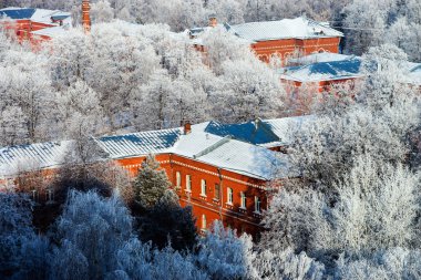Moskova şehir manzaralı yüksek noktadan