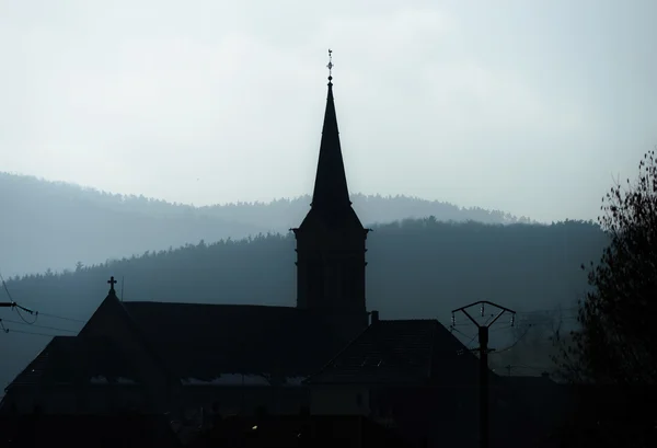 Oude platteland kerk Breitenbach, Elzas — Stockfoto