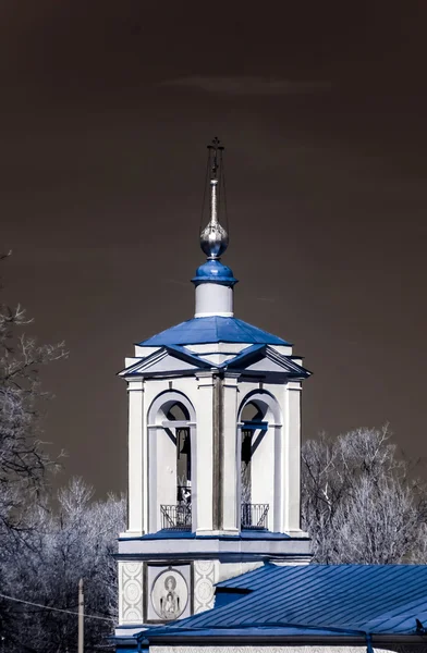 Old orthodox church in Moscow, infrared view — Stock Photo, Image