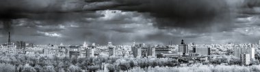 Moskova hava geniş panorama: Şehir, Stalin hightowers, gökdelen