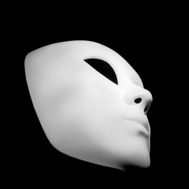 İnsan yüzü için beyaz maske