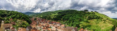 geniş kuş-fly panoramik. Alsace hills.