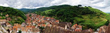 geniş kuş-fly panoramik. Alsace hills.