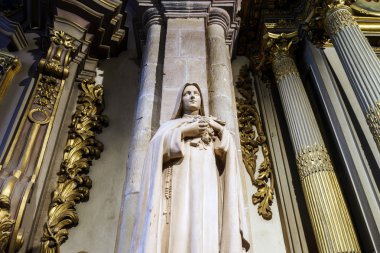 Majestic interior of Abbey-church of Saint Peter and Saint Paul 