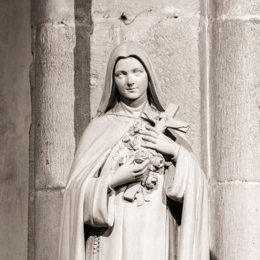 Majestic interior of Abbey-church of Saint Peter and Saint Paul 