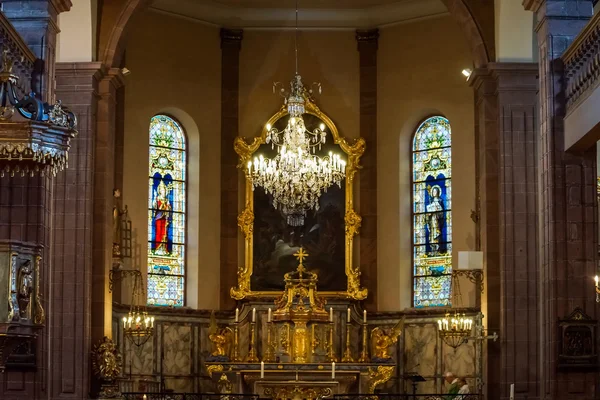 Majestic interior of Abbey-church of Saint Peter and Saint Paul — ストック写真