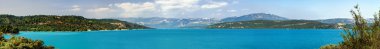 Güzel panoramik Verdon Gölü, Provence, Fransa