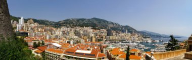 Monaco panoramik kuş-fly görünümü, iş ve Turizm kavramı