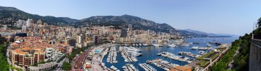 Monaco panoramik kuş-fly görünümü, iş ve Turizm kavramı