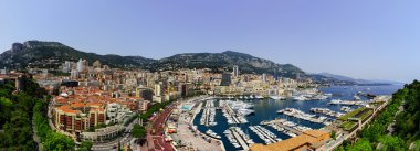 Monaco panoramik kuş-fly görünümü, iş ve Turizm kavramı
