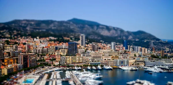 Вид на гавань Монако с большими кораблями . — стоковое фото