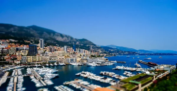 Vue du port de Monaco avec de grands navires . — Photo