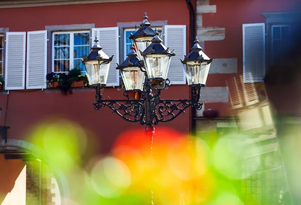 Altes elsässisches Dorf street view — Stockfoto