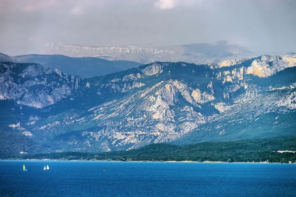 Jour d'été Verdon vue sur le lac — Photo