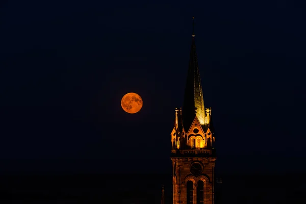 Belo luar sobre a igreja, Alsácia — Fotografia de Stock