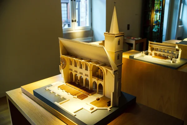 Fából készült miniatűr modell, a régi templom — Stock Fotó