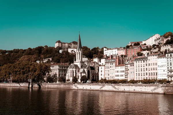 Lyon stadsutsikt landskap, Frankrike — Stockfoto