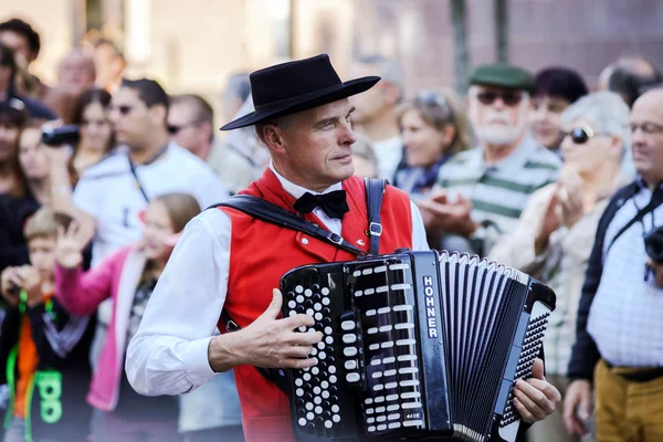 Editorial, 4 octubre 2015: Barr, Francia: Fete des Vendanges — Foto de Stock